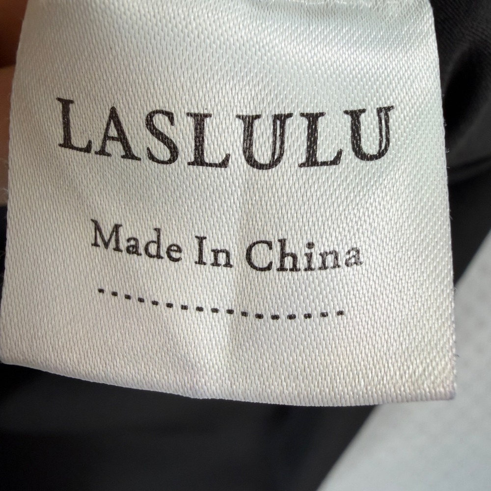 Laslulu Womens XL Black Athletic Mini Tennis Dress Scoop Neck Workout Activewear - Picture 6 of 8